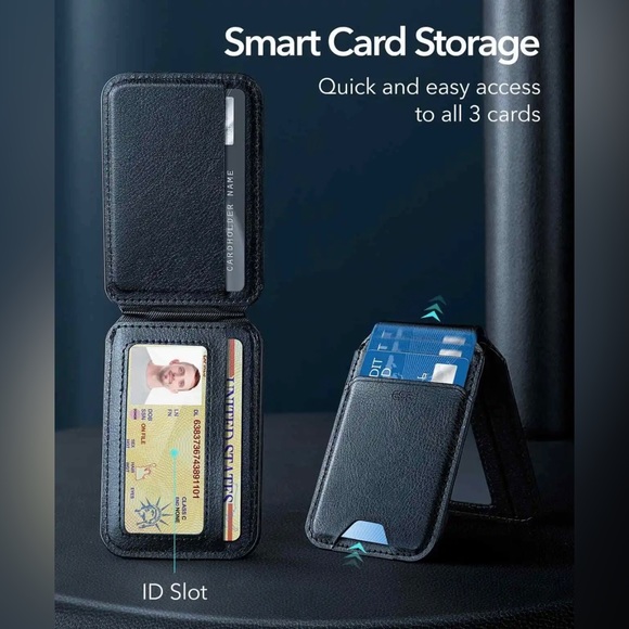 ESR HaloLock Vegan Leather Wallet Stand for iPhone 14/Plus/13/Pro/Max/12/Pro/Max - Picture 5 of 7